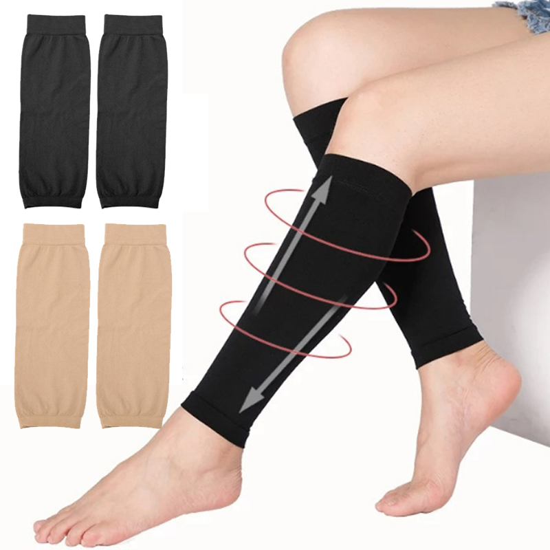 Compression Sleeve Calf - جوارب ضاغطة مرنة للجنسين، أكمام للساق،