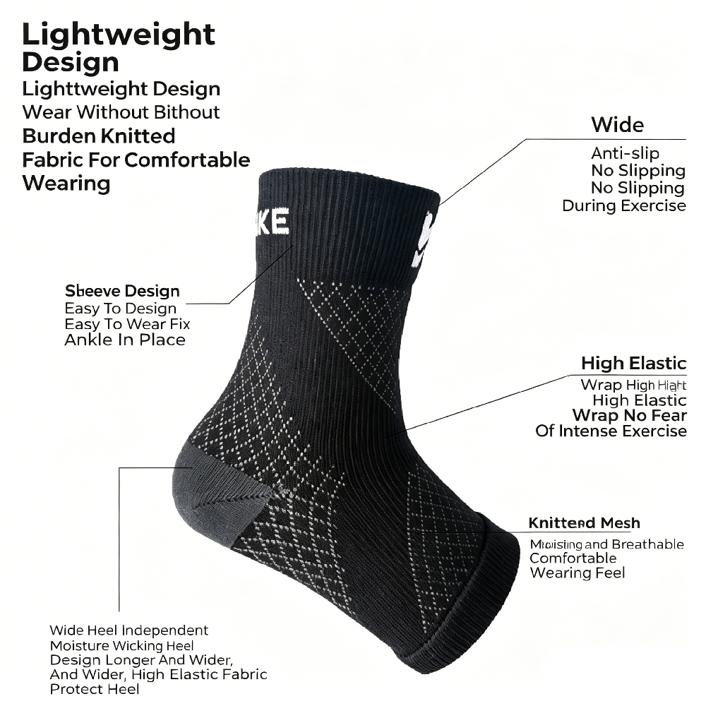 زوج واحد من جوارب ضغط لدعم الك - مراجعة Ankle Brace Sock وسعره